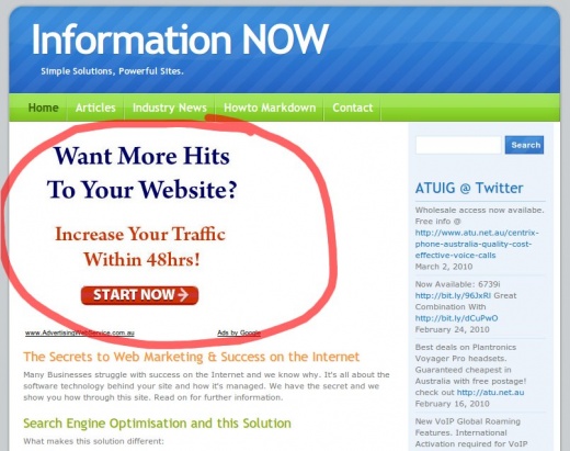 Information NOW frontpage
